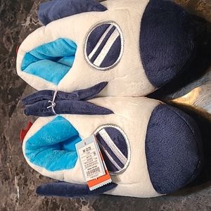 New! Cat & Jack Kids Medium 2/3 spaceship rocket cozy warm winter slippers